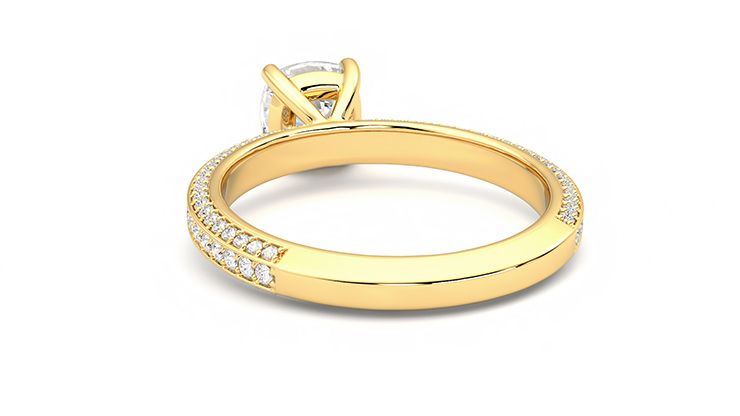 Taylor & Hart Halcyon Cushion Engagement Ring 360 degree image 16