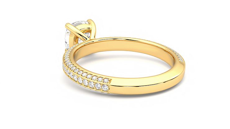 Taylor & Hart Halcyon Cushion Engagement Ring 360 degree image 17
