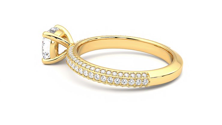 Taylor & Hart Halcyon Cushion Engagement Ring 360 degree image 19