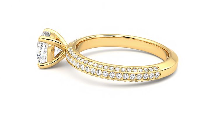Taylor & Hart Halcyon Cushion Engagement Ring 360 degree image 20