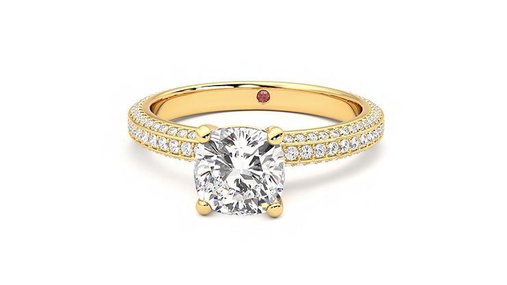 Taylor & Hart Halcyon Cushion Engagement Ring 360 degree image 28