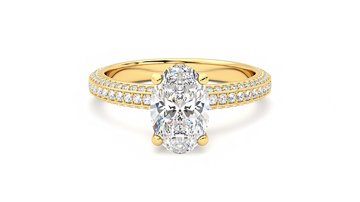 Taylor & Hart Halcyon Oval Engagement Ring 360 detail 01