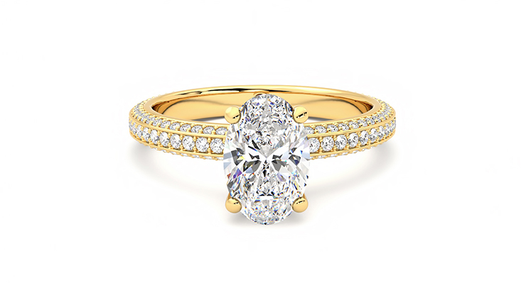 Unique Salt and Pepper Diamond Engagement Ring Gold Halo Heart Ring