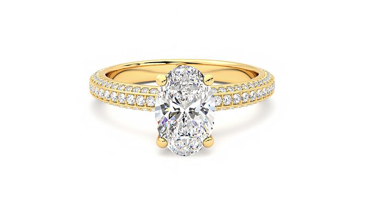 Taylor & Hart Halcyon Oval Engagement Ring 360 degree image 1