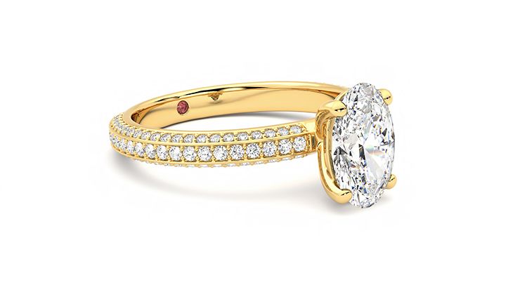 Taylor & Hart Halcyon Oval Engagement Ring 360 degree image 6