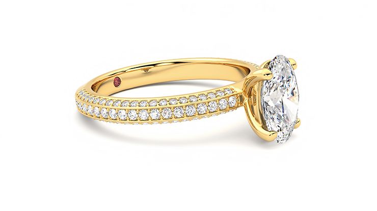 Taylor & Hart Halcyon Oval Engagement Ring 360 degree image 7