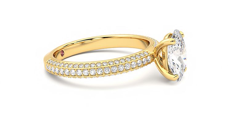 Taylor & Hart Halcyon Oval Engagement Ring 360 degree image 8