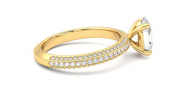 Taylor & Hart Halcyon Oval Engagement Ring 360 degree image 10