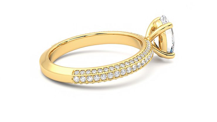 Taylor & Hart Halcyon Oval Engagement Ring 360 degree image 11