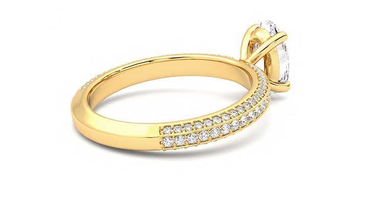 Taylor & Hart Halcyon Oval Engagement Ring 360 degree image 12