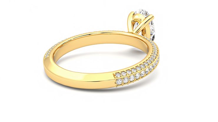 Taylor & Hart Halcyon Oval Engagement Ring 360 degree image 13