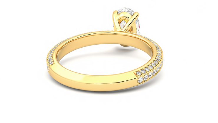Taylor & Hart Halcyon Oval Engagement Ring 360 degree image 14