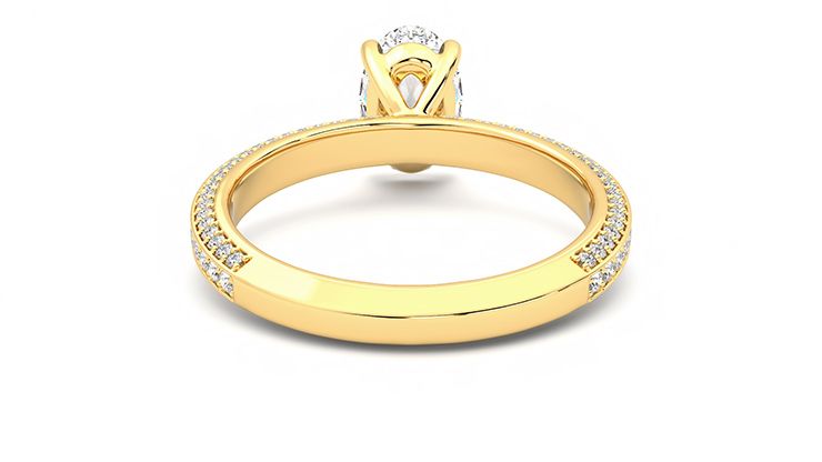 Taylor & Hart Halcyon Oval Engagement Ring 360 degree image 15