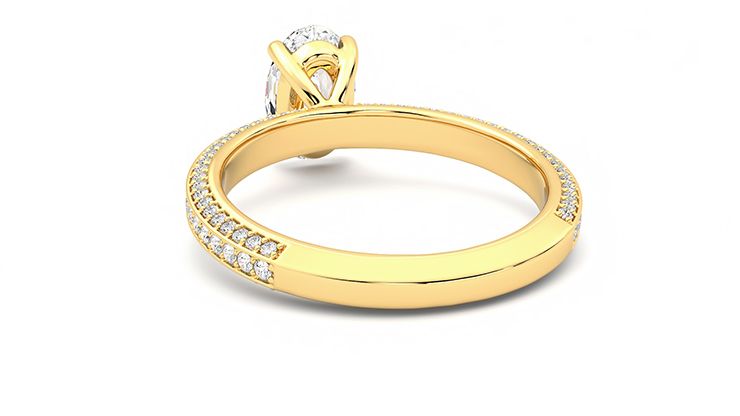 Taylor & Hart Halcyon Oval Engagement Ring 360 degree image 16