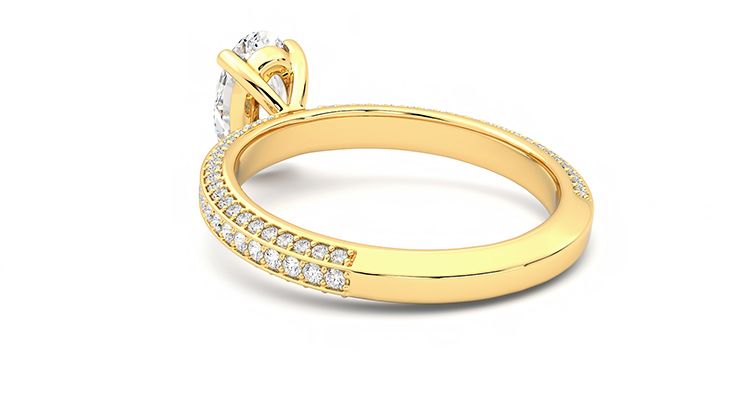 Taylor & Hart Halcyon Oval Engagement Ring 360 degree image 17