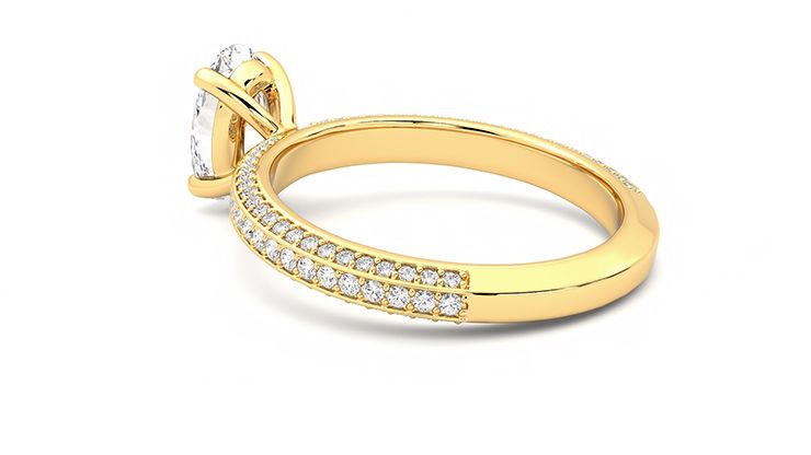 Taylor & Hart Halcyon Oval Engagement Ring 360 degree image 18