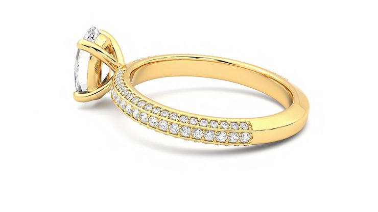 Taylor & Hart Halcyon Oval Engagement Ring 360 degree image 19