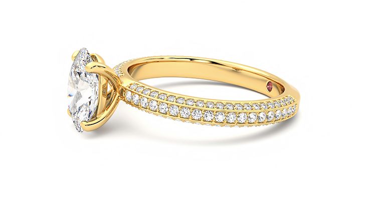 Taylor & Hart Halcyon Oval Engagement Ring 360 degree image 22