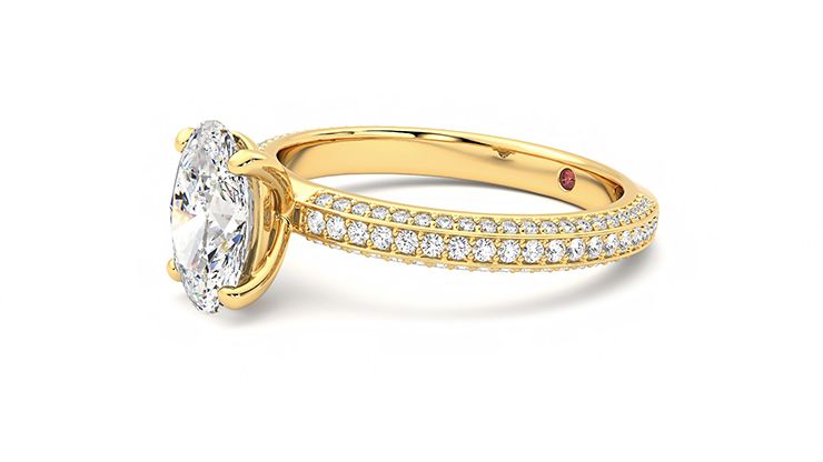 Taylor & Hart Halcyon Oval Engagement Ring 360 degree image 23