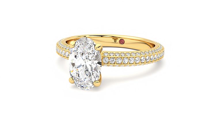 Taylor & Hart Halcyon Oval Engagement Ring 360 degree image 26