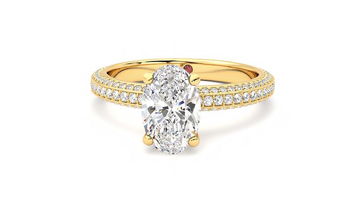 Taylor & Hart Halcyon Oval Engagement Ring 360 degree image 28