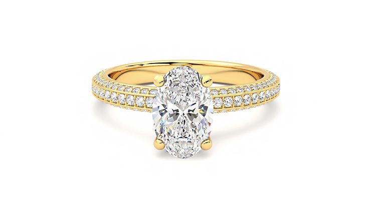 Taylor & Hart Halcyon Oval Engagement Ring 360 degree image 29