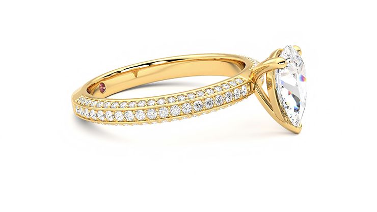 Taylor & Hart Halcyon Pear Engagement Ring 360 degree image 8