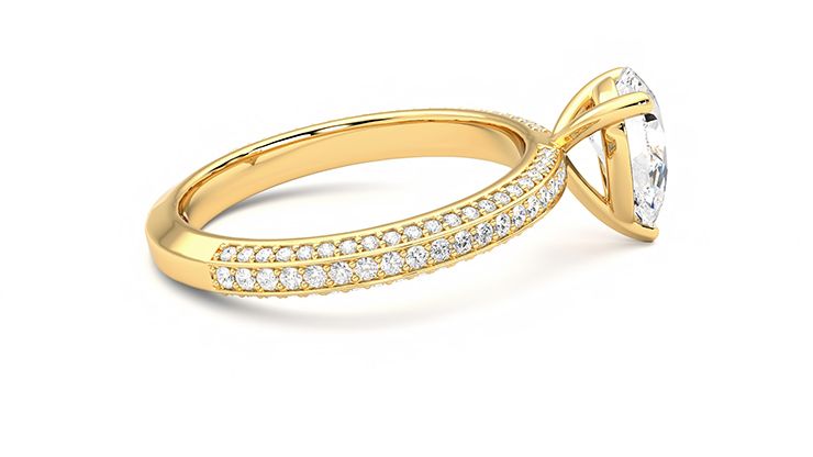 Taylor & Hart Halcyon Pear Engagement Ring 360 degree image 10