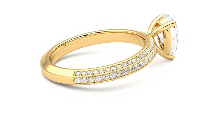 Taylor & Hart Halcyon Pear Engagement Ring 360 degree image 11