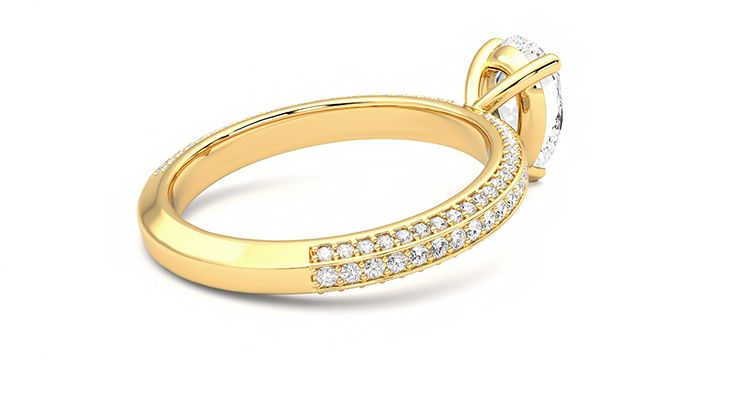 Taylor & Hart Halcyon Pear Engagement Ring 360 degree image 12