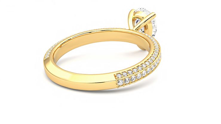 Taylor & Hart Halcyon Pear Engagement Ring 360 degree image 13