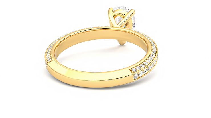 Taylor & Hart Halcyon Pear Engagement Ring 360 degree image 14