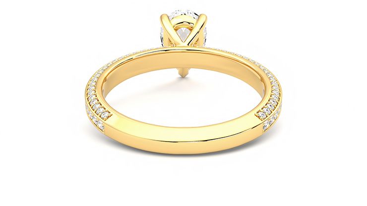 Taylor & Hart Halcyon Pear Engagement Ring 360 degree image 15