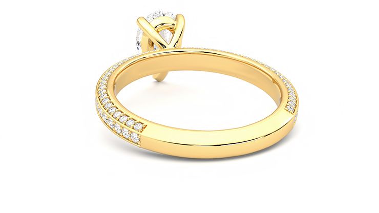 Taylor & Hart Halcyon Pear Engagement Ring 360 degree image 16