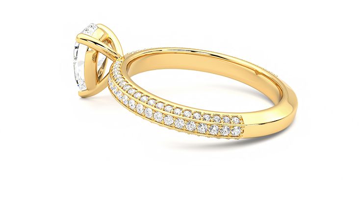 Taylor & Hart Halcyon Pear Engagement Ring 360 degree image 19