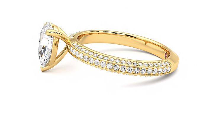 Taylor & Hart Halcyon Pear Engagement Ring 360 degree image 21