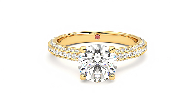 Taylor & Hart Halcyon Round Engagement Ring 360 degree image 0