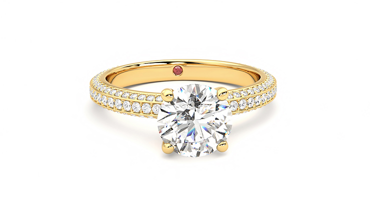 Taylor & Hart Halcyon Round Engagement Ring 360 degree image 2