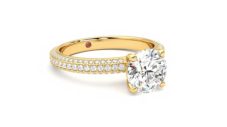 Taylor & Hart Halcyon Round Engagement Ring 360 degree image 5