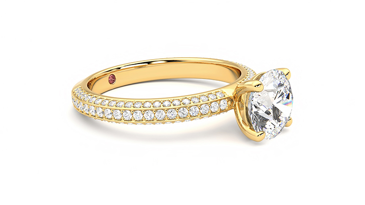 Taylor & Hart Halcyon Round Engagement Ring 360 degree image 7