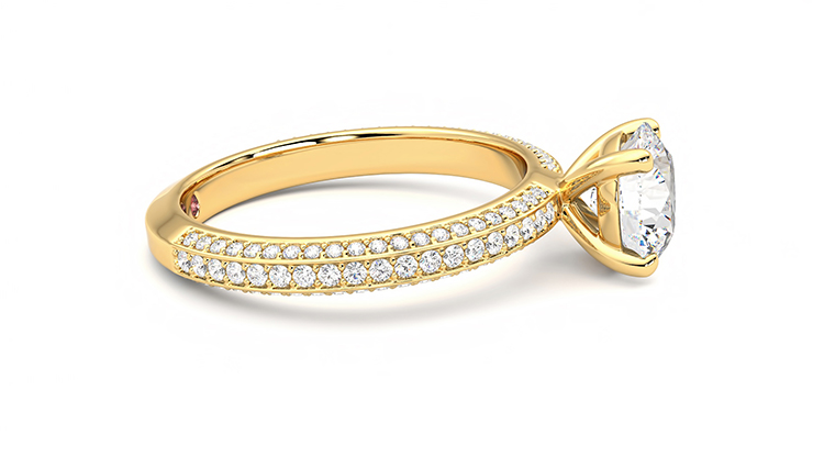 Taylor & Hart Halcyon Round Engagement Ring 360 degree image 9