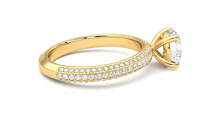 Taylor & Hart Halcyon Round Engagement Ring 360 degree image 10