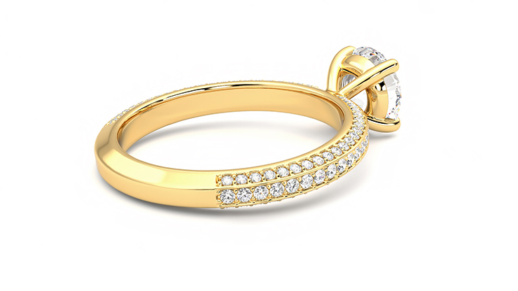 Taylor & Hart Halcyon Round Engagement Ring 360 degree image 12
