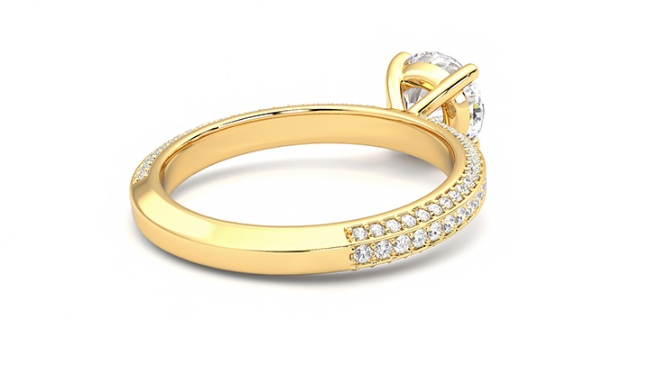 Taylor & Hart Halcyon Round Engagement Ring 360 degree image 13