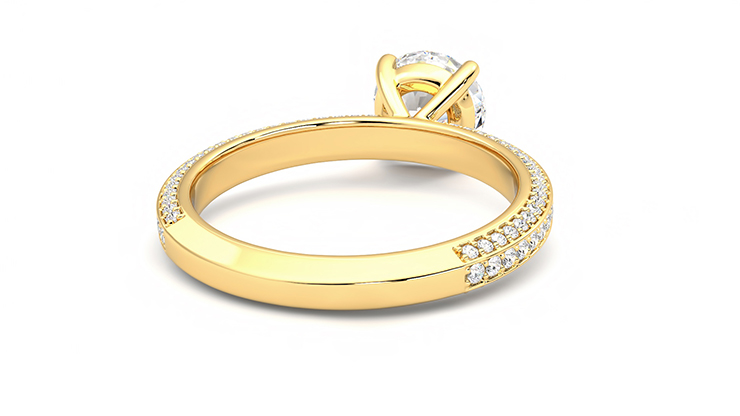 Taylor & Hart Halcyon Round Engagement Ring 360 degree image 14