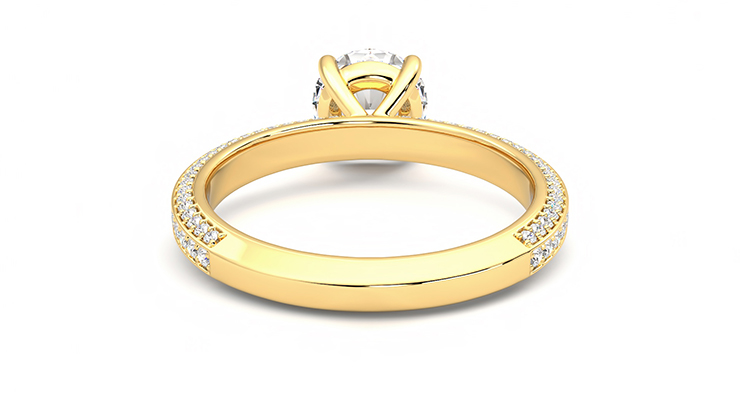 Taylor & Hart Halcyon Round Engagement Ring 360 degree image 15