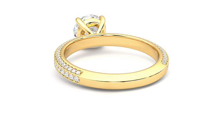 Taylor & Hart Halcyon Round Engagement Ring 360 degree image 16