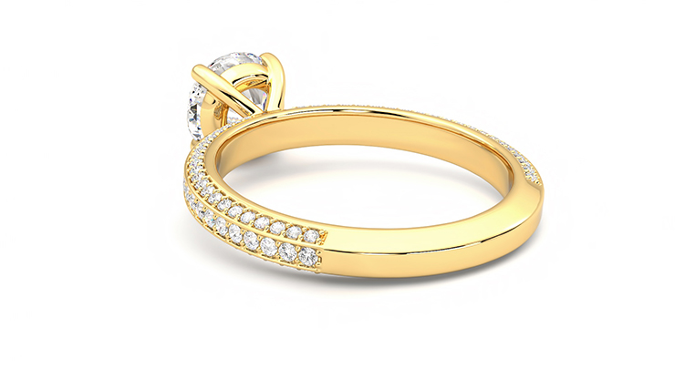 Taylor & Hart Halcyon Round Engagement Ring 360 degree image 17
