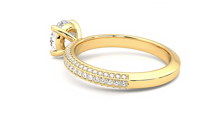 Taylor & Hart Halcyon Round Engagement Ring 360 degree image 18