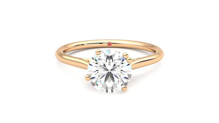 Taylor & Hart Hana Round Engagement Ring 360 degree image 0